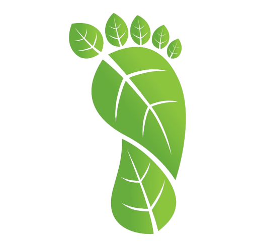 Carbon footprint leaf illustration